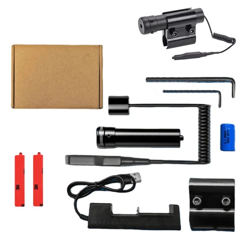 Mira láser de punto rojo, mira láser roja táctica compacta con soporte de riel para 11mm/20mm - imagen 2