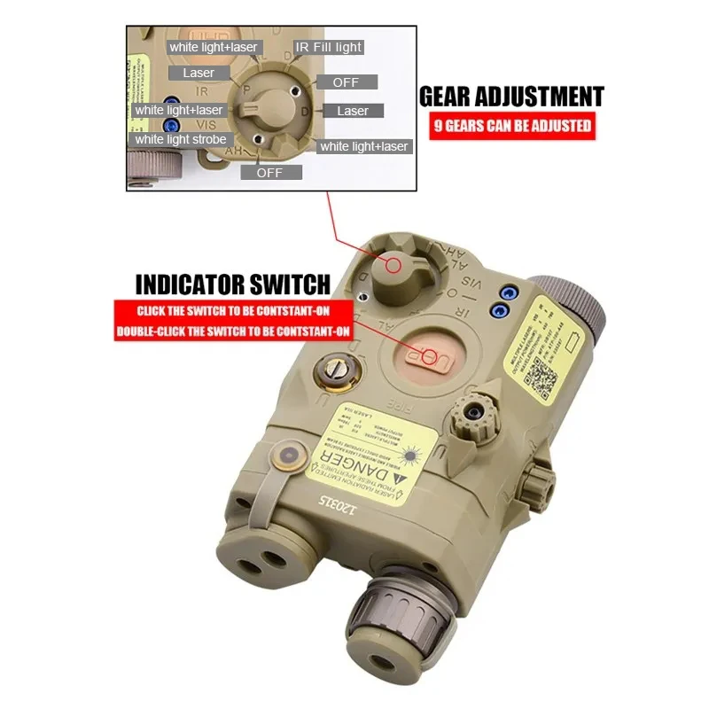 PEQ PEQ-15 linterna táctica Surefir M600C M300A AR15 Airsoft interruptor de Control Dual accesorios de caza punto rojo verde azul PEQ15 - imagen 2