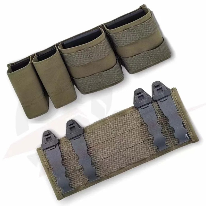 Bolsa de munición Molle para caza táctica, kit de herramientas militar, Clip para macpiojos, accesorios para Airsoft, 5,56 y 9mm, 2 + 2 cargadores, cinturón rápido - imagen 5