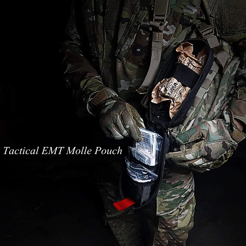 Bolsa médica Molle para torniquete, Kit de primeros auxilios táctico, Kit de Trauma, emergencia EMT Med para Camping y senderismo - imagen 5