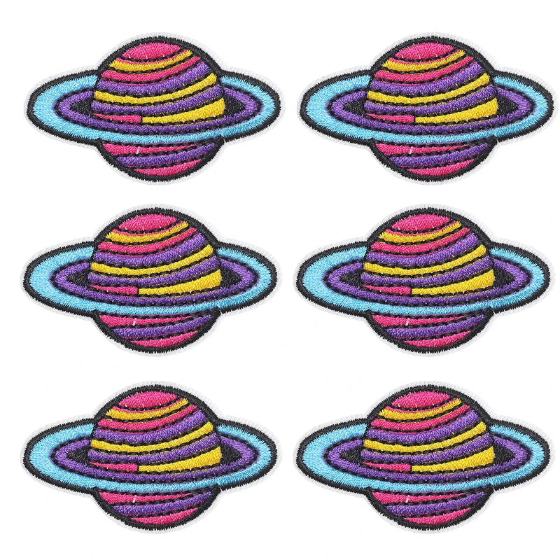 10 unids/lote parches bordados de dibujos animados de color rosa cinta amor corazón anillo parche hierro en parches para ropa chaquetas sombreros apliques DIY - imagen 5
