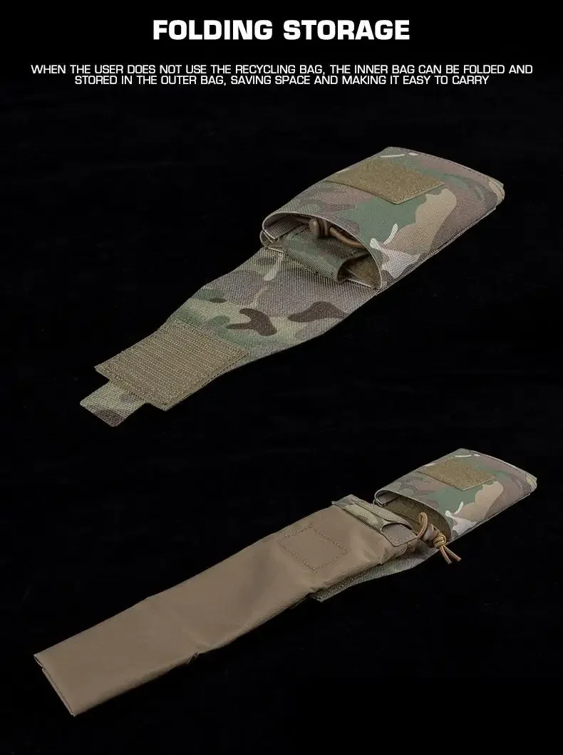 Cinturón táctico, chaleco, mochila, bolsa para revistas, desplegado rápido, bolsa de reciclaje, bolsa de basura Molle, accesorios para chaleco - imagen 5
