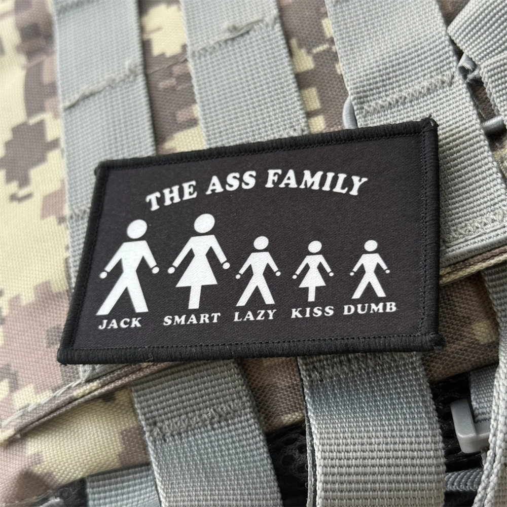 Parche de la familia, insignia de moral táctica, emblema del ejército militar, pegatina para mochila, parche impreso con gancho, parches Airsoft para ropa - imagen 5
