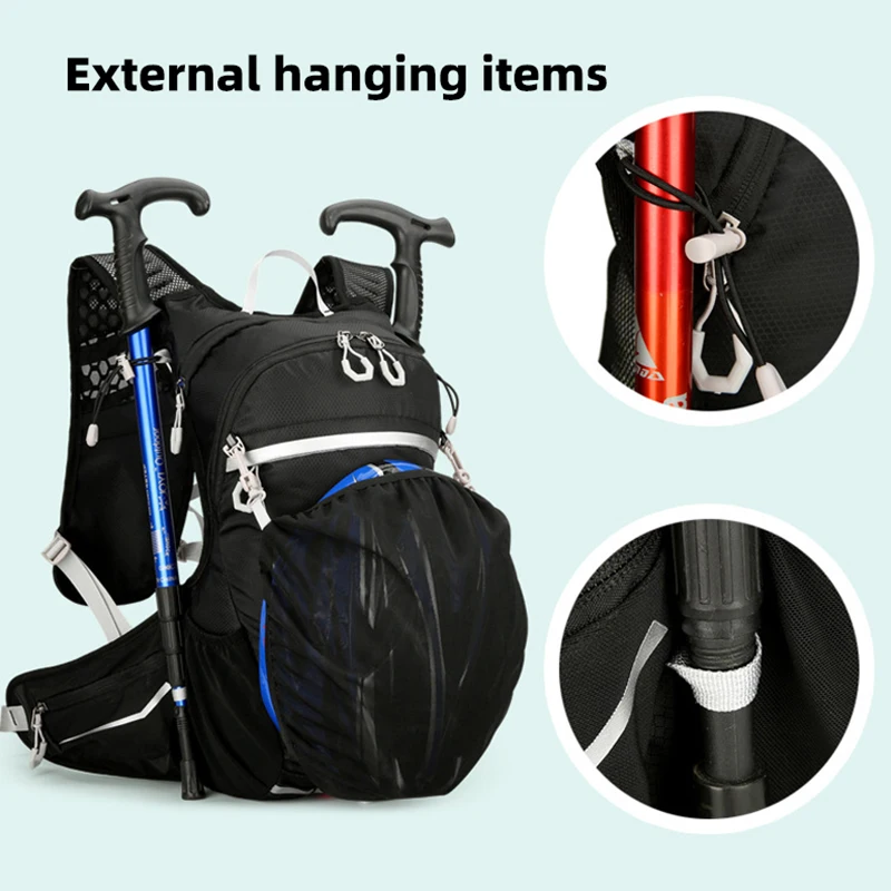 Bolsa de agua para hidratación para deportes al aire libre, mochila ultraligera para vejiga, mochila para ciclismo, correr, montañismo, senderismo, casco para bicicleta - imagen 5