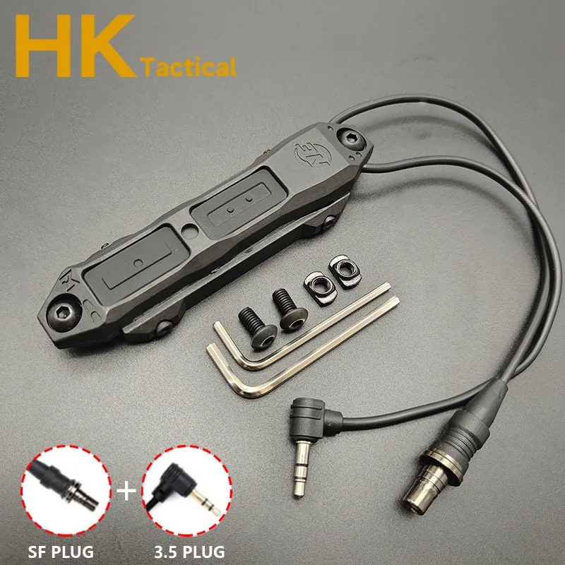 Interruptor de presión remoto táctico de doble función para Airsoft Surefir, M600, M300, PEQ15 SF/3,5/2,5, enchufe para arma ligera de explorador - imagen 2
