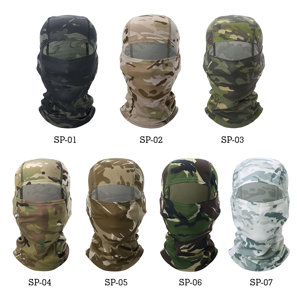 Máscara de cara completa para pesca, pasamontañas táctico de camuflaje, casco transpirable, capucha, esquí, ciclismo, senderismo, bufanda deportiva, sombrero, cuello, cubierta para la cabeza, hombres - imagen 5