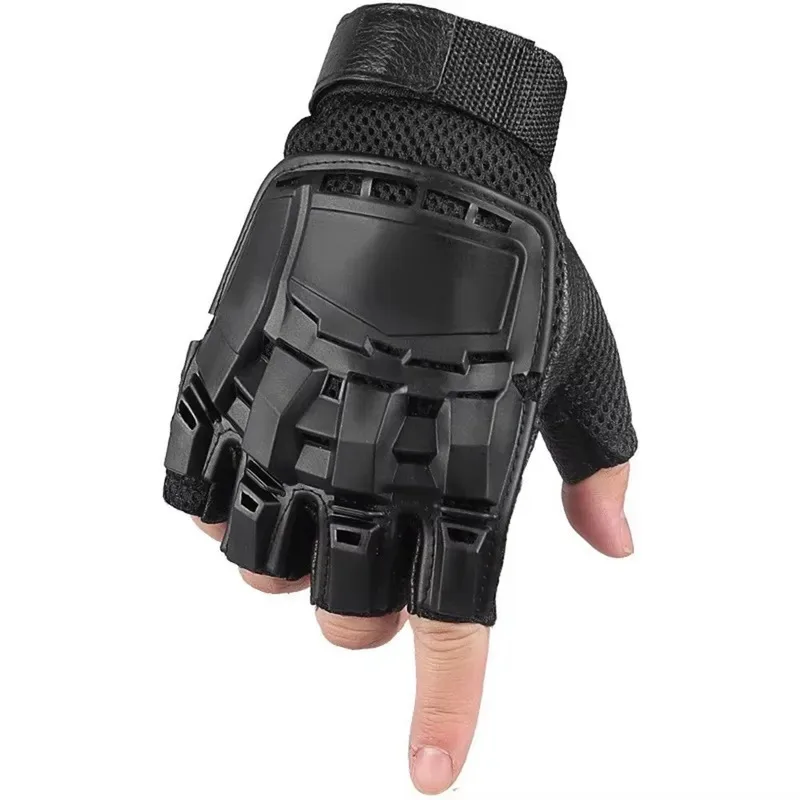 Guantes tácticos transpirables de carcasa dura, guantes completos/medio dedo para motociclismo, ciclismo, accesorios para exteriores - imagen 5