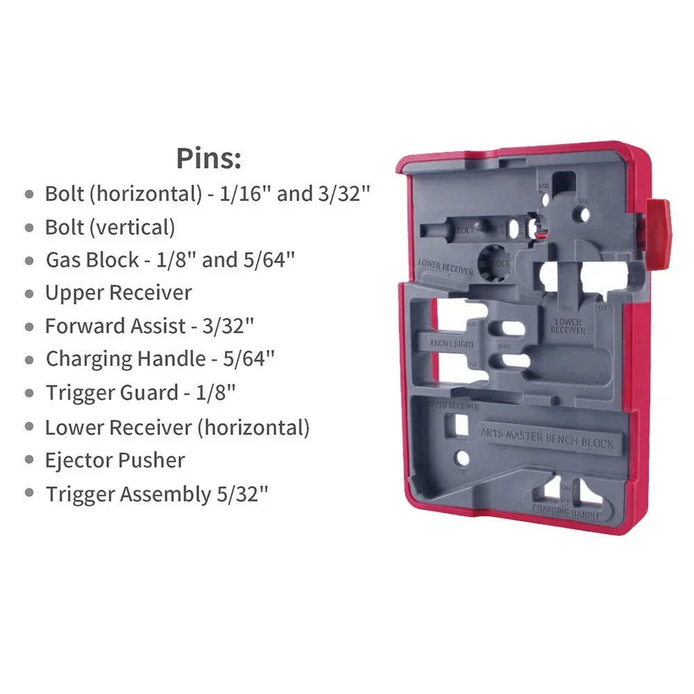 Bloque de banco maestro AR15, banco de herramientas de reparación de AR-15 de construcción ultra resistente con superficie antideslizante resistente de 4 imanes - imagen 3