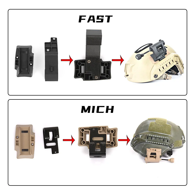 WADSN-luz táctica MPLS CHARGE FAST para casco, 4 modos, rojo, verde, blanco, LED IR, lámpara de señal de caza, faro militar para exteriores - imagen 2
