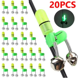 Alarma de picada LED con campanas dobles para pesca nocturna