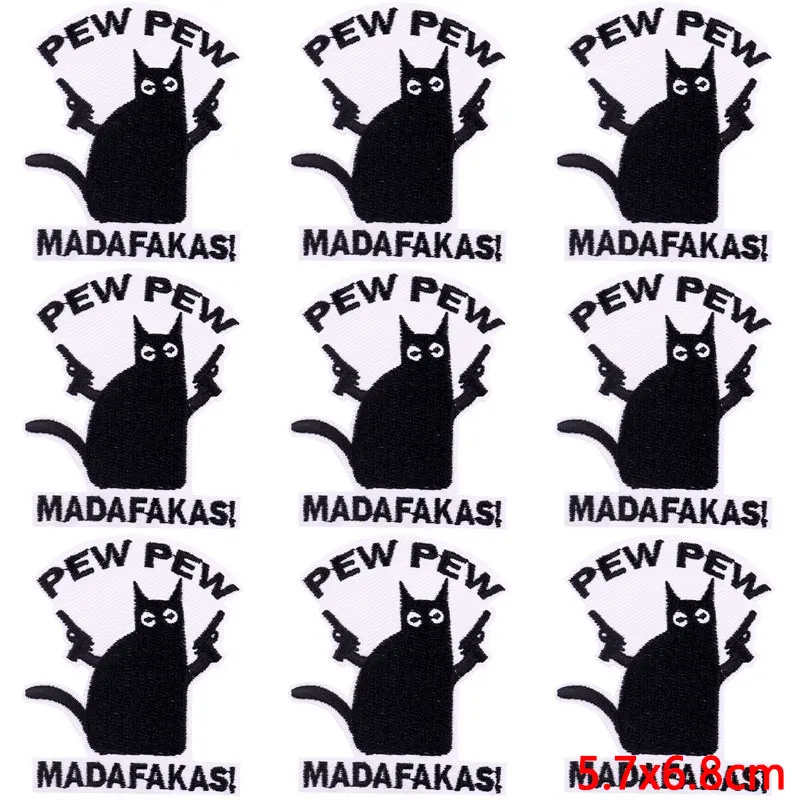 Parche bordado de Animal Punk para ropa, parches geniales para ropa, rayas, parche para planchar, insignias en mochila, 10 unidades por lote - imagen 3