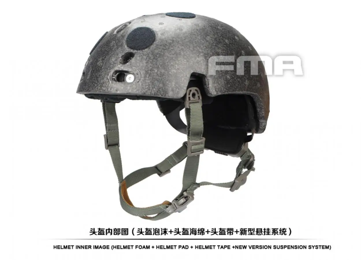 FMA almohadilla protectora para casco, forro de suspensión y espuma viscoelástica para casco balístico rápido M/L/XL - imagen 3