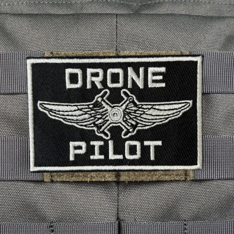 Parche Drone Pilot bordado militar velcro para ropa táctica - imagen 3