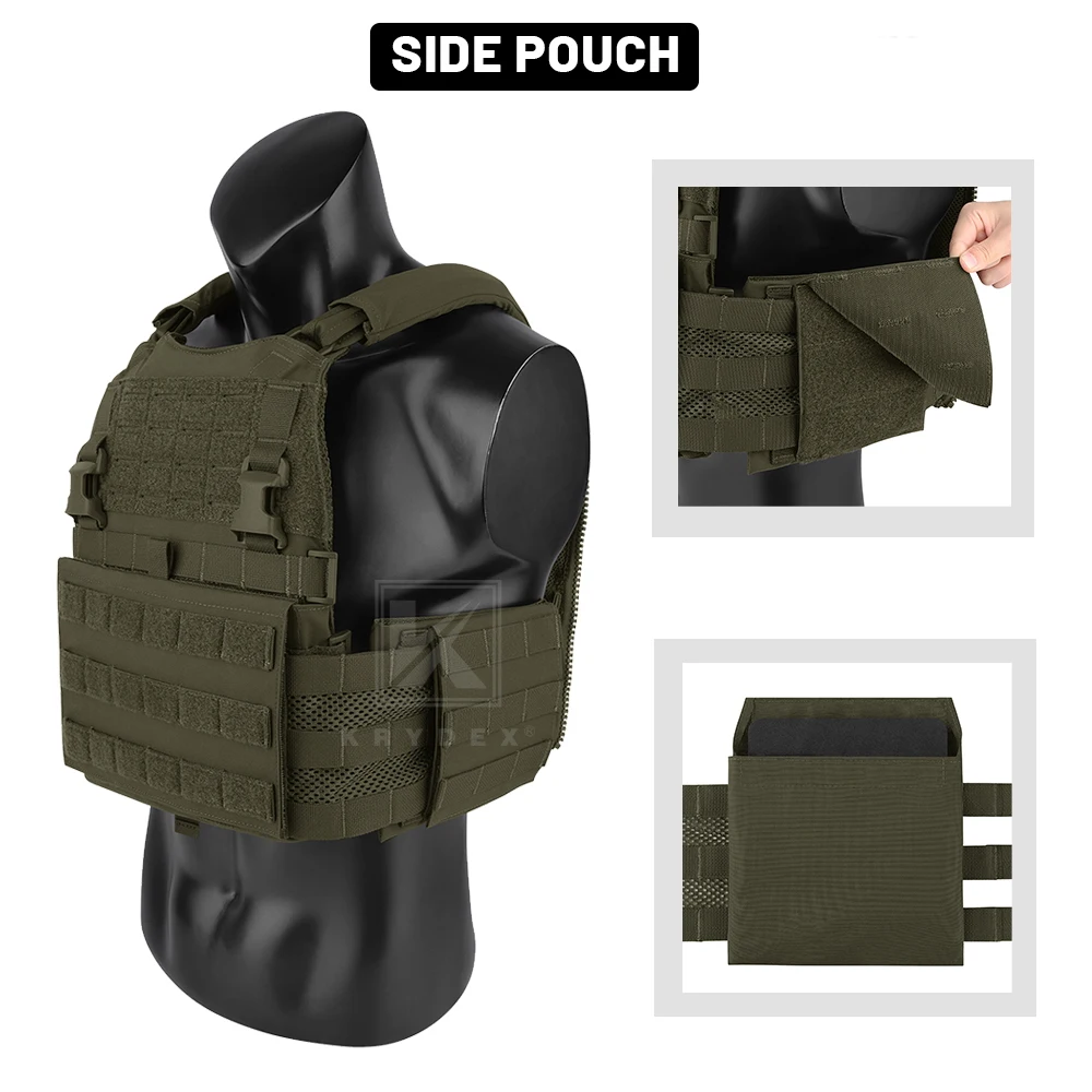 KRYDEX-portador de placa táctico SCARAB, chaleco MOLLE Modular de alta resistencia, armadura corporal, portador de combate al aire libre - imagen 4