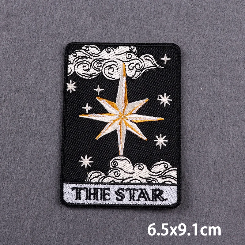 Parches de Tarot de Star & Moon para ropa, parches termoadhesivos en la ropa, parches de universo espacial, pegatinas DIY, insignia - imagen 4