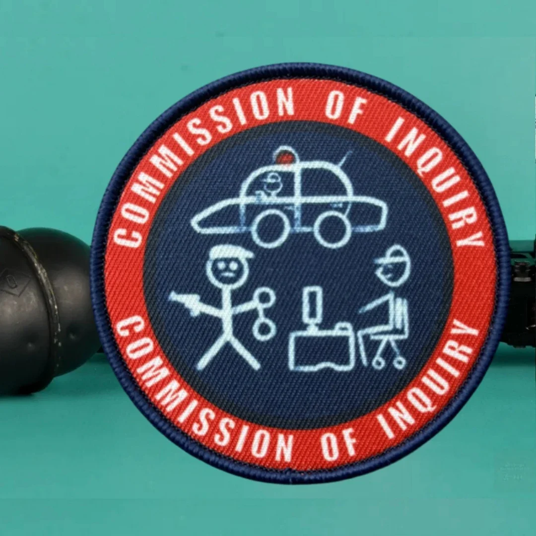 Parches de gancho y bucle impresos de la Comisión de Consulta para ropa insignia de moral táctica pegatina decorativa de mochila militar personalizada - imagen 5