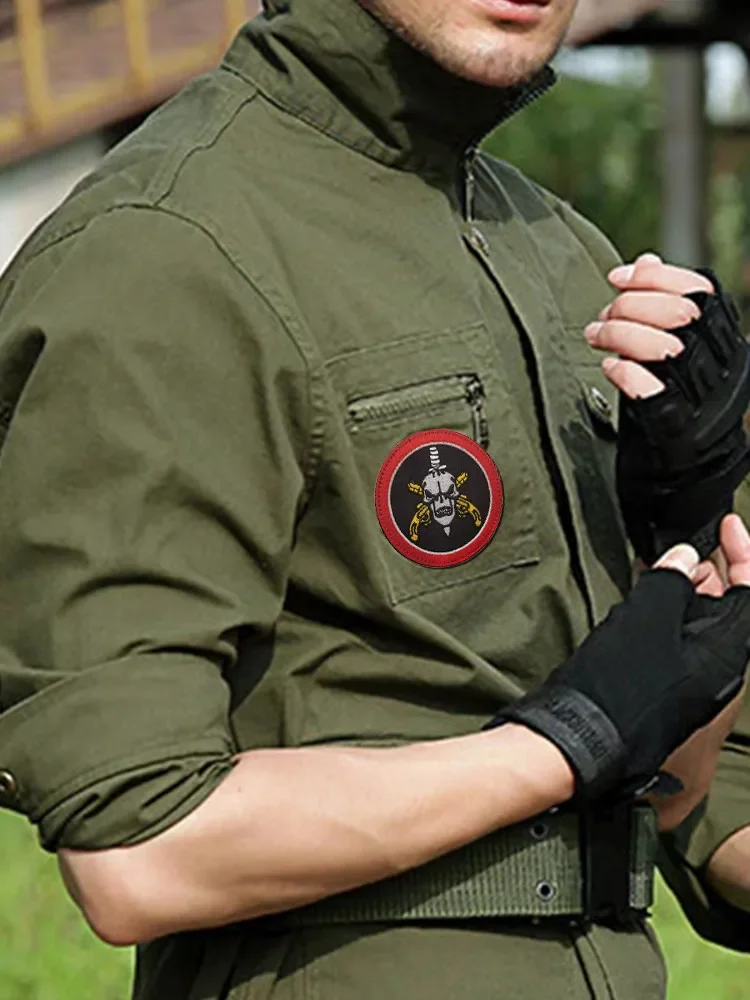 BOPE parche bordado especial brasileño, brazalete de gancho y bucle, insignia de moral táctica militar, accesorios de Calavera, pegatinas de tela Punk - imagen 4