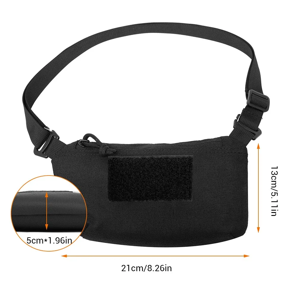 Riñonera táctica Molle para hombre, bolsa de herramientas EDC, paquete de almacenamiento para linterna de caza, cinturón para teléfono móvil al aire libre, bolsa con correa para el hombro - imagen 5
