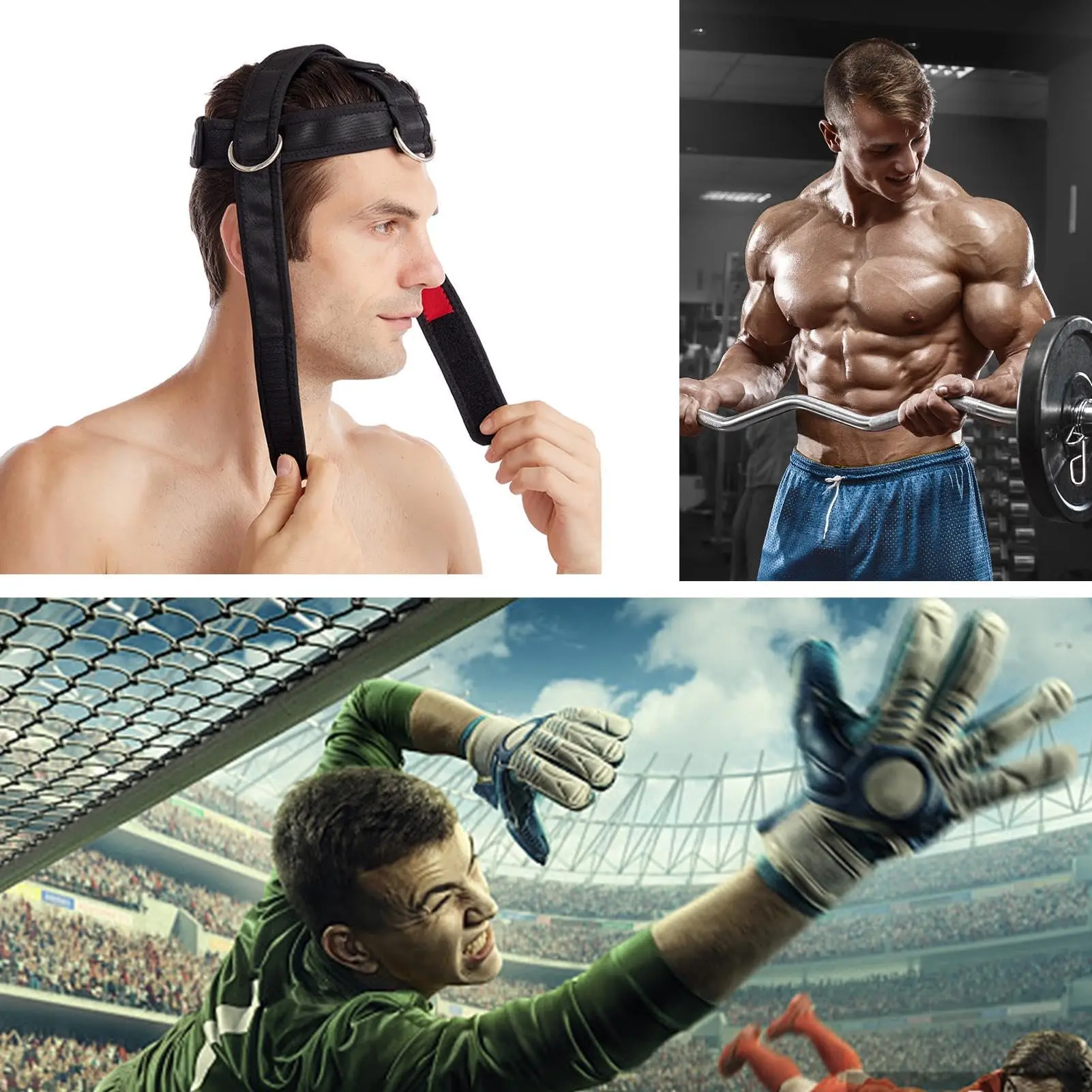 Arnés de cuello entrenamiento pesas – Fortalecimiento cervical táctico - imagen 3