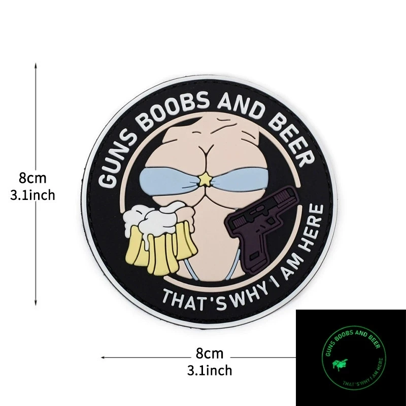 La nueva bolsa está aplicada con una insignia de sombrero Luminou de goma suave, brazalete de rescate médico de tres pasatiempos y insignia de mochila para perro Bully - imagen 4