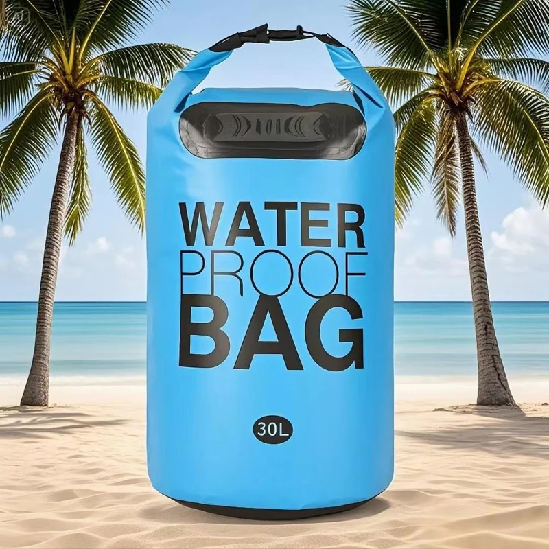 Bolsa impermeable para deportes acuáticos al aire libre, natación, playa, buceo, senderismo, mochila de agua plegable, bolsas secas enrollables, bolsas de pesca para kayak - imagen 2