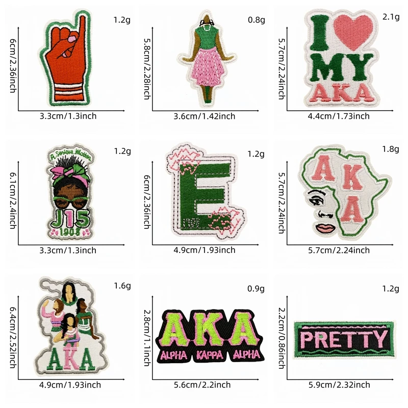 Parche bordado I Love AKA, parche de materia de vidas negras, parches para planchar, chaquetas, insignias bordadas para coser, parche de mujer negra de moda - imagen 3