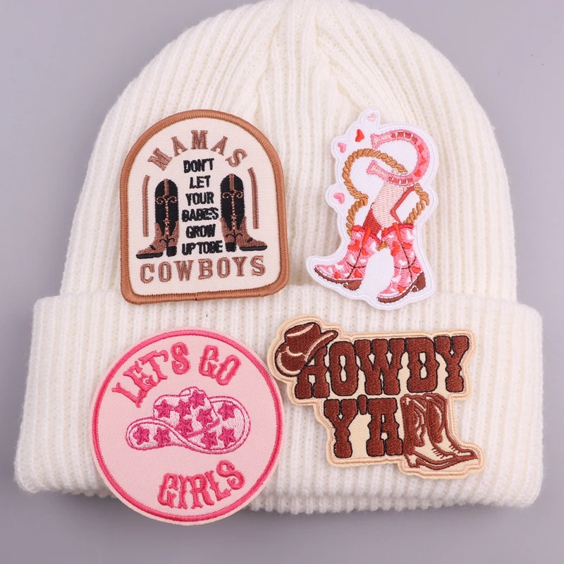 Parches termoadhesivos para planchar de vaqueros occidentales para ropa, botas de vaquero/parche bordado para sombrero en chaqueta/extensiones DIY - imagen 5