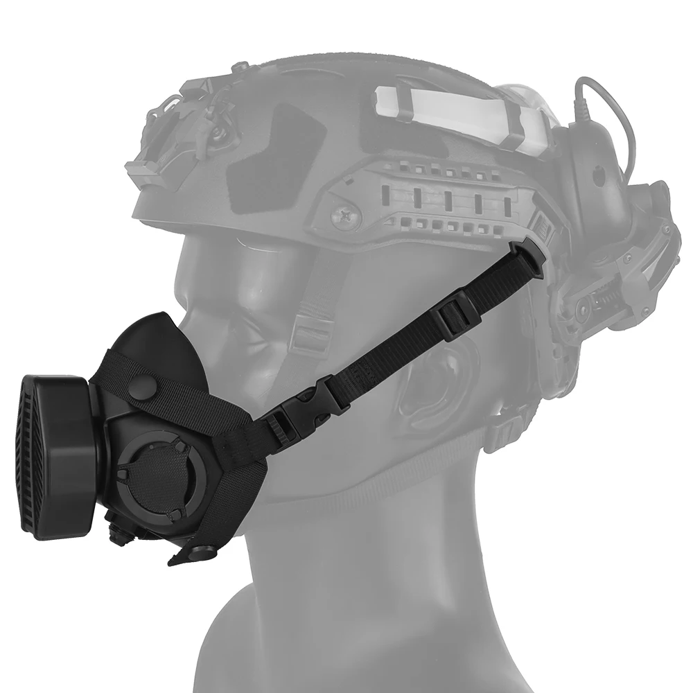Máscara SOTR, respirador táctico especial, máscara de media cara, versión de comunicación móvil de Radio para Paintball Militar Airsoft CS Cospla - imagen 3