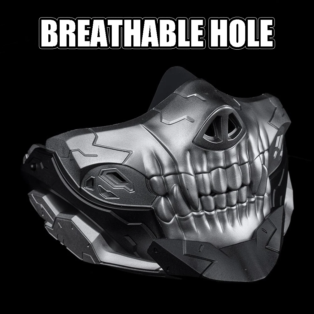 Conjunto de casco táctico con casco Airsoft, máscara facial táctica, auriculares walkie talkie, baliza de supervivencia para caza al aire libre - imagen 5