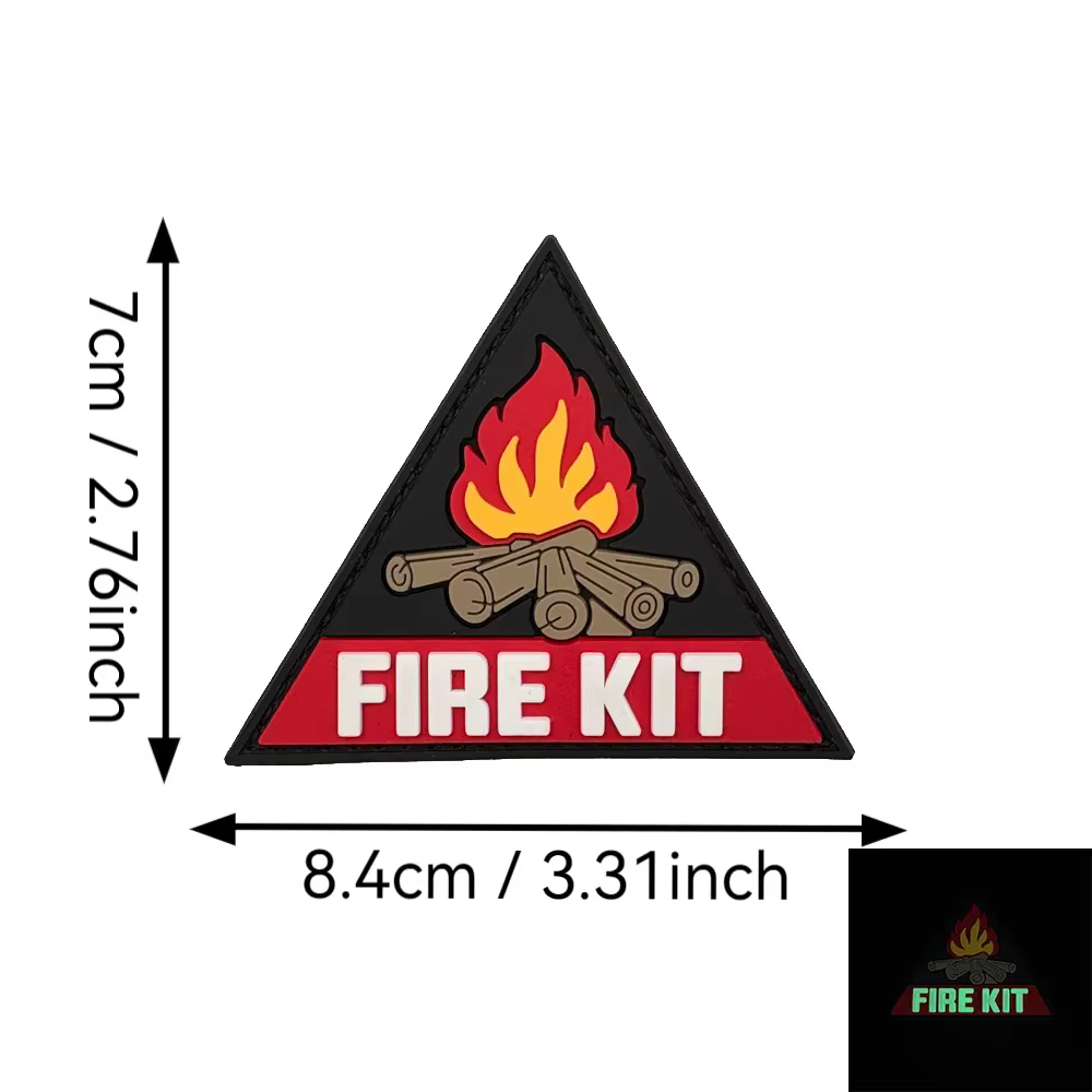 Parche táctico PVC fuego – Gancho y bucle para mochila y uniforme - imagen 4