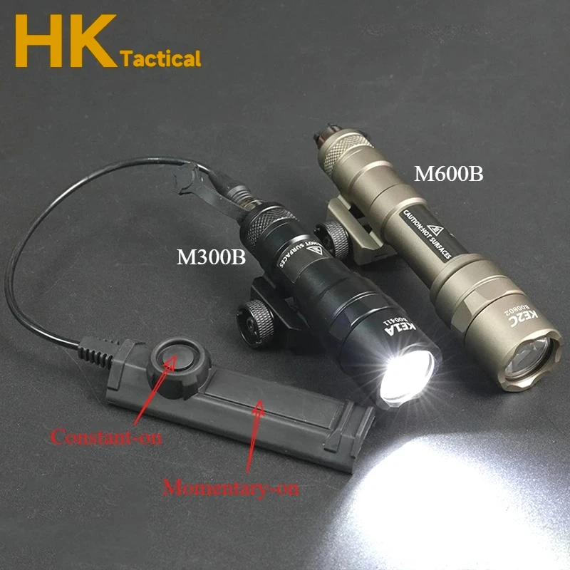 SF M600B M600C linterna táctica M600 M300 pistola de caza luz Airsoft Scout antorcha con interruptor de doble función para riel de 20mm - imagen 3