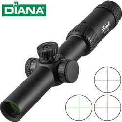 Mira óptica táctica Diana 1-5x24 con retícula iluminada para rifle
