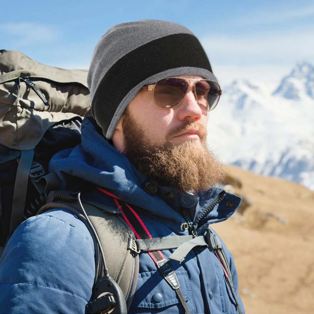 Gorros de lana de invierno para hombre y mujer, gorros más cálidos para esquiar al aire libre, gorros elásticos para clima frío, gorros suaves para Snowboard a prueba de viento - imagen 3