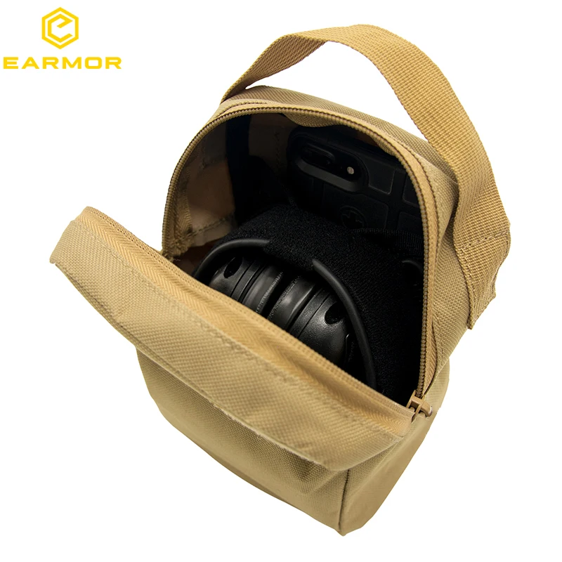 EARMOR Molle bolsa caja para almacenar transporte táctico multifunción, adecuado para orejeras M31 M32 M31H M32H auriculares - imagen 4