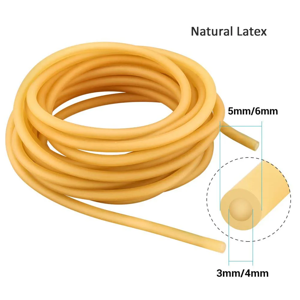 Tirachinas de látex Natural, tubo de goma, banda de repuesto, catapulta, eslinga, herramienta de arco táctico, 1m, 3m, 5m - imagen 2