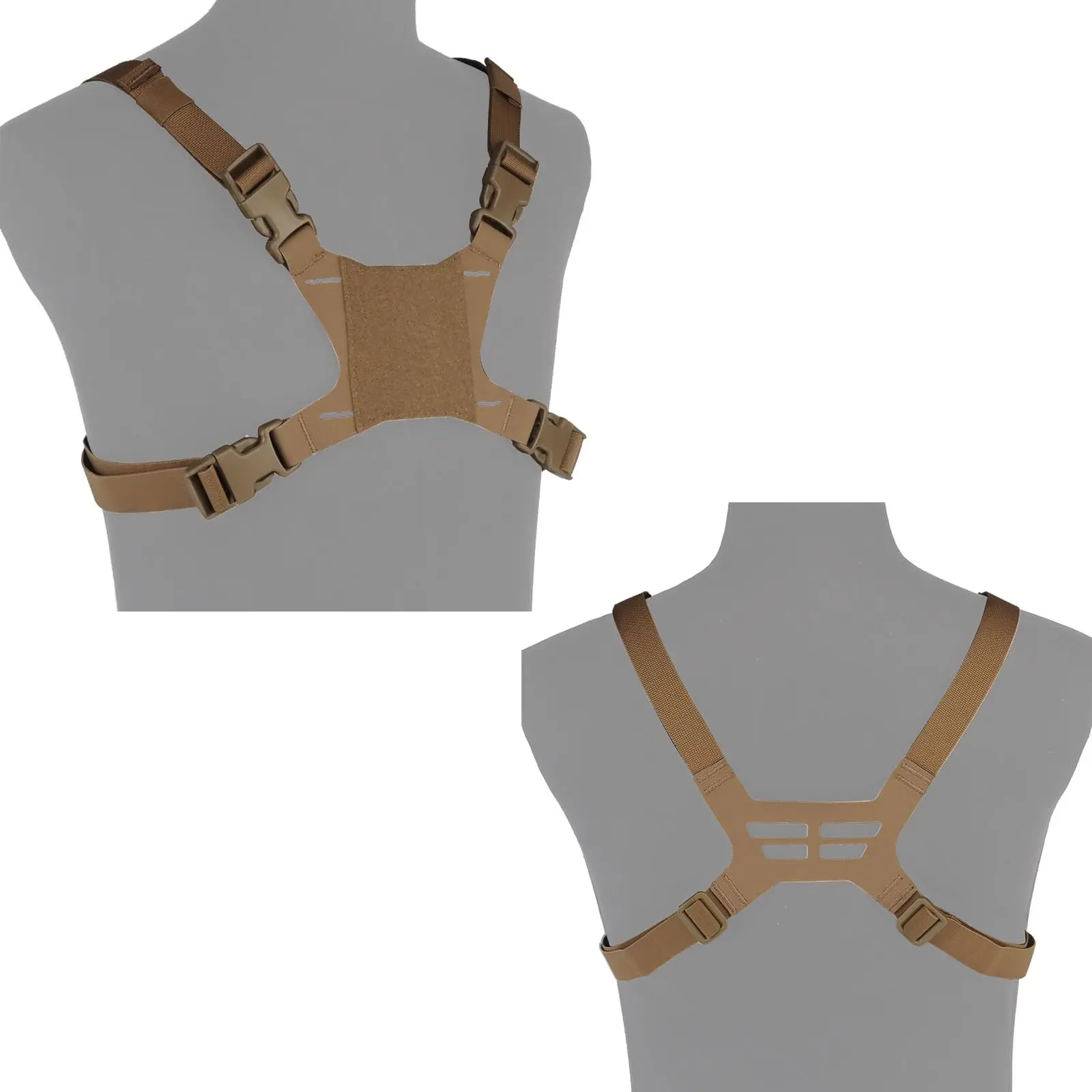 Soporte de placa de navegación para teléfono móvil, aparejo de pecho táctico, correa de fijación, chaleco MOLLE, Panel, cámara al aire libre, soporte deportivo para iPhone - imagen 4