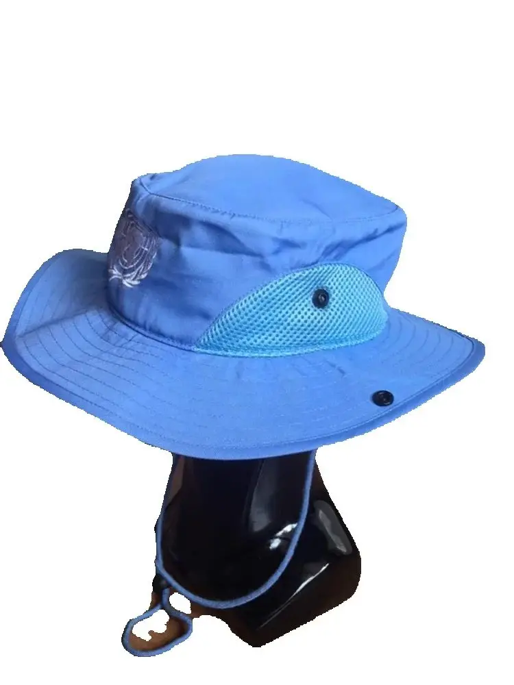Sombrero de pescador con borde redondo azul para gorra de sombra de pesca al aire libre - imagen 3