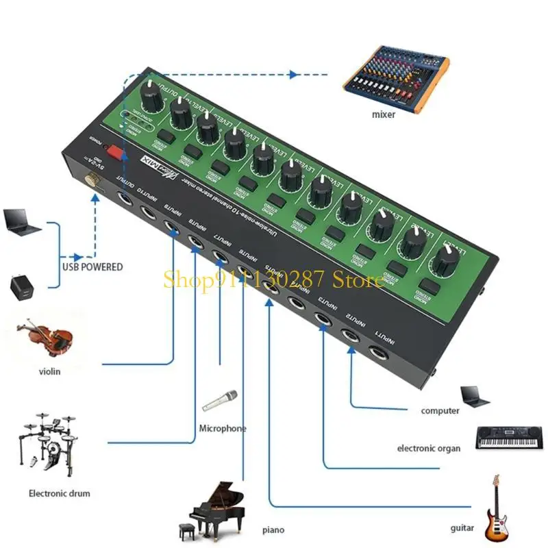 mezcla mezcla sonido Dynamic 10input J1HC con sonido calidad para estudios grabación profesional estéreo - imagen 5