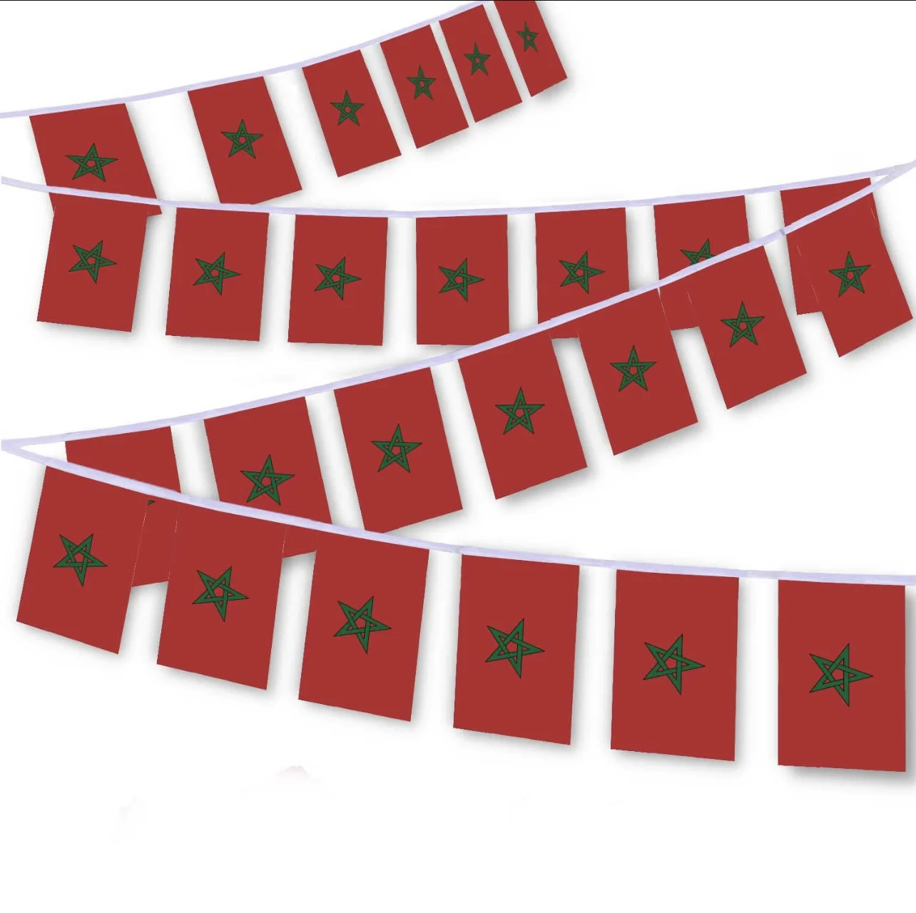 Banderines Marruecos para decoración exterior y fiestas al aire libre