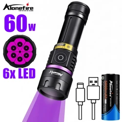 Linterna UV CatDog 365 nm potente – recargable para manchas y billetes