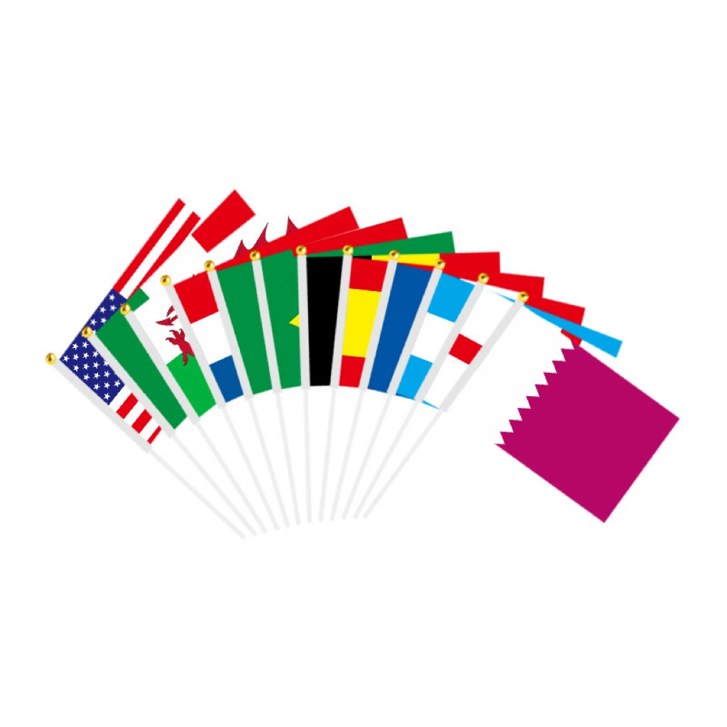 Bandera ondeante con mástil de plástico para decoración navideña - imagen 2