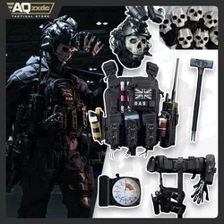 AQzxdc Ghost Call of Duty equipo táctico máscara chaleco casco