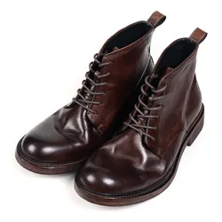KOWM botas tácticas hombre horsehide Goodyear para senderismo