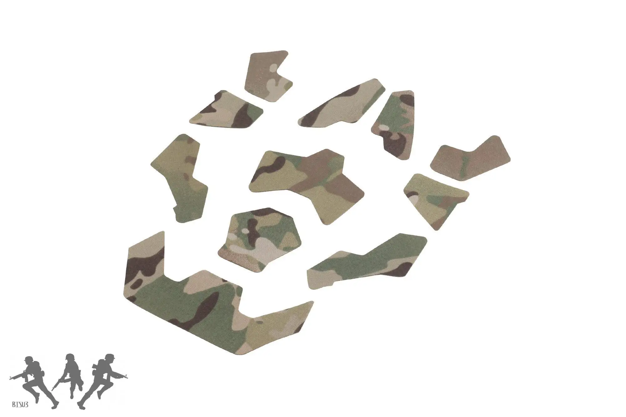 Pegatina de camuflaje mágico para casco rápido, parches para casco Airsoft, gancho y bucle adhesivo para casco táctico rápido, pegatina Kaudura - imagen 3