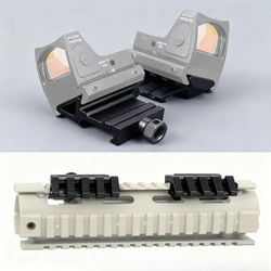 Montaje de alcance de ángulo táctico RM de 45 grados, compensación de aluminio, riel lateral de 4 ranuras, riel de visión RTS Airsoft, láser Picatinny Weaver de 45mm