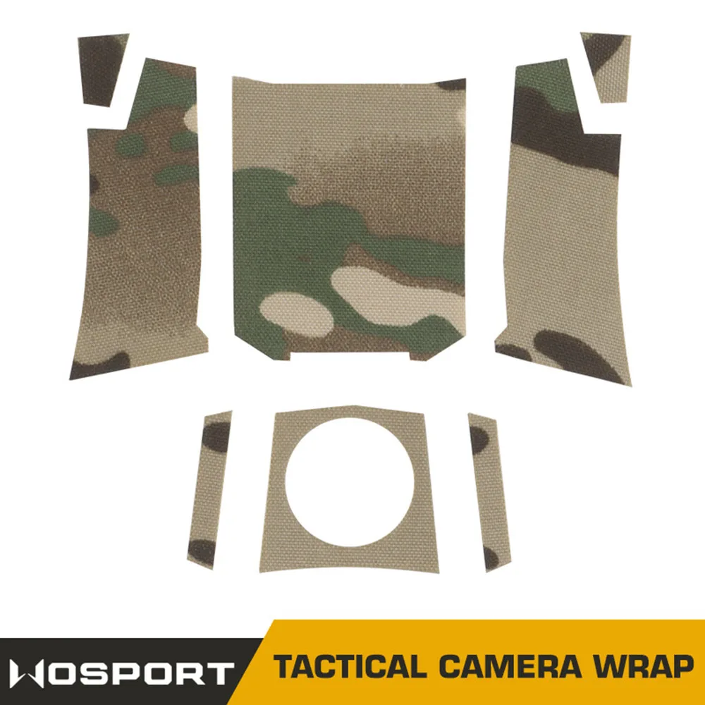 Modelo de cámara táctica Camou Magic Patch, caza al aire libre ciclismo CS juego casco cámara envoltura cinta mágica