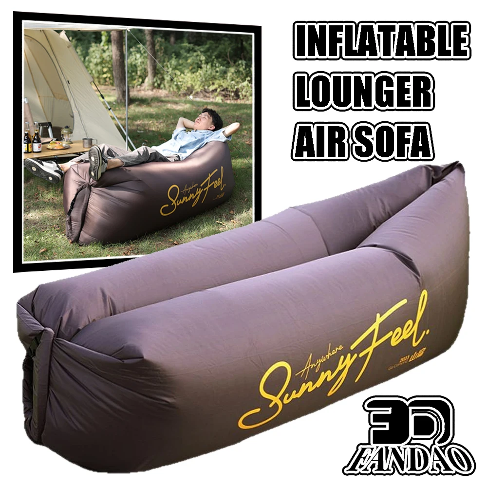 Sofá inflable, sofá perezoso portátil, tumbona de aire con bolsa de transporte, flotador inflable para piscina para acampar, Picnics en la playa y patio trasero