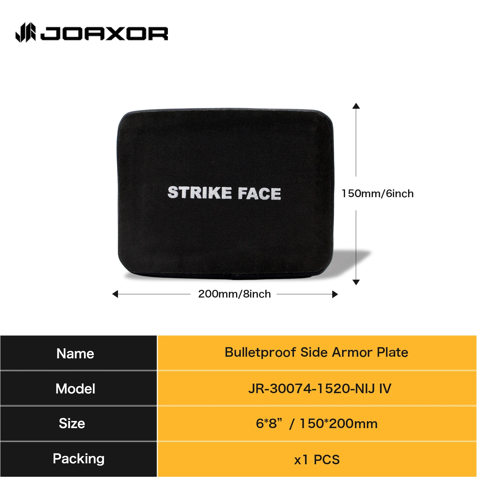 JOAXOR óxido de aluminio 6''X8'' IN LevelV cintura Panel a prueba de balas chaleco balístico placa lateral armadura corporal placa de cintura - imagen 5