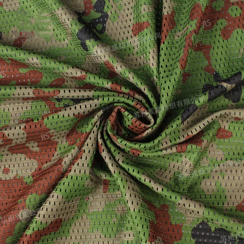 Tela táctica para exteriores JSDF, tejido de aguja de secado rápido de malla transpirable de camuflaje de jungla manchada japonesa - imagen 4