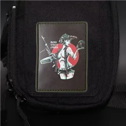 Parche táctico de moral militar chica anime PVC impreso gancho y bucle